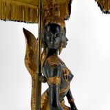 Sculptural Lamp in Bronze with double green and gold patina, Suvannamaccha