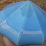 Blue glass diamond globe