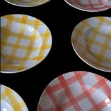 Set of 8 deep earthenware plates from Moulin des Loups Orchies model na