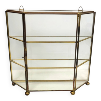 Small brass display case