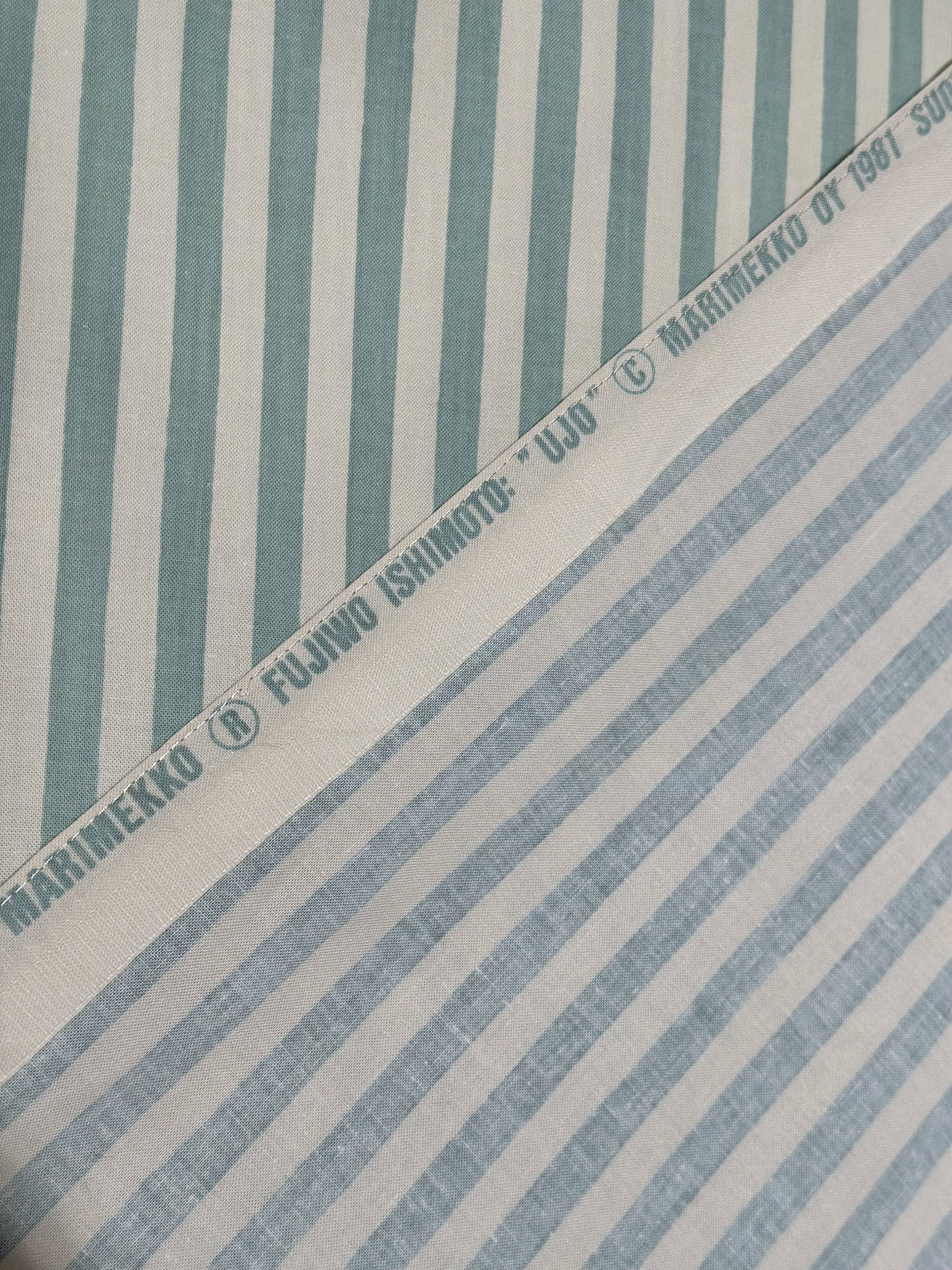 Fujiwo Ishimoto “Ujo” Cotton Striped Fabric 1,35x2,40m, For Marimekko, 1981
