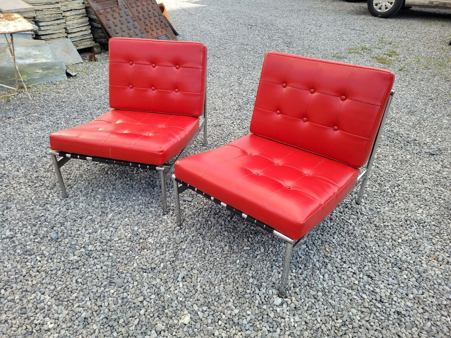 Pair of low chairs from the 70s