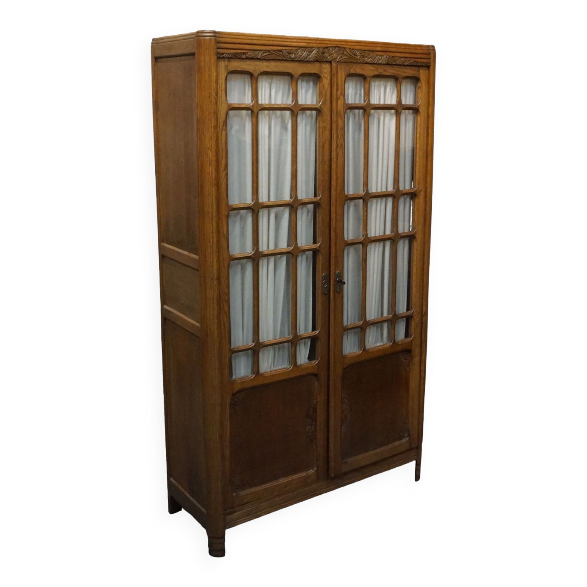 Vintage carved wood cabinet