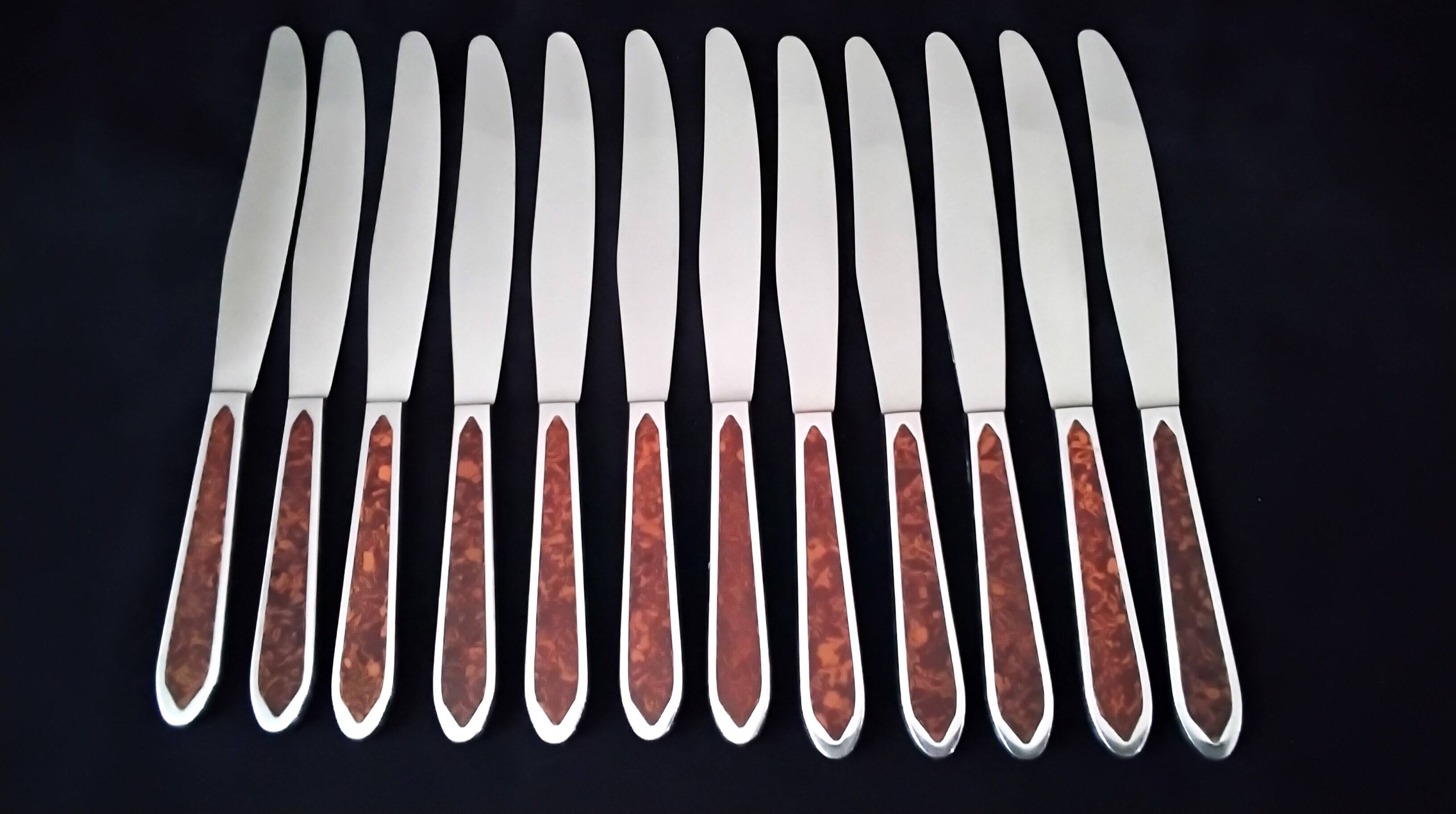 12 Table knives Stainless steel Prulhiere the Béquille