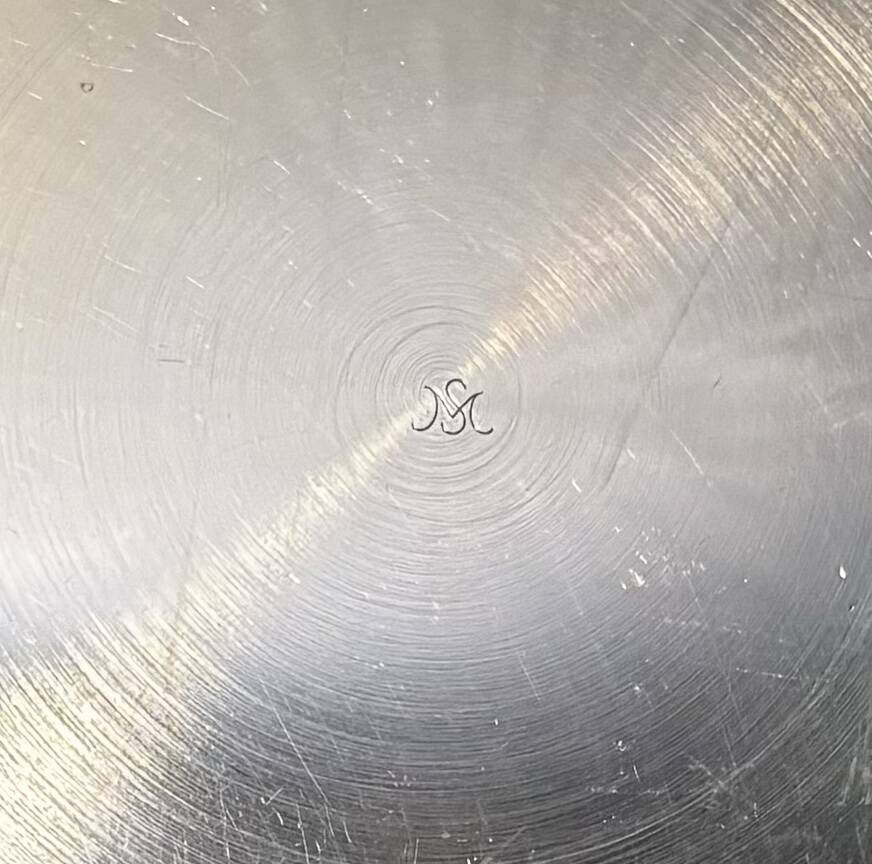 Vintage circular silver-plated tray – Made in the United Kingdom