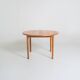 Round extendable walnut dining table, Sweden, 1960s