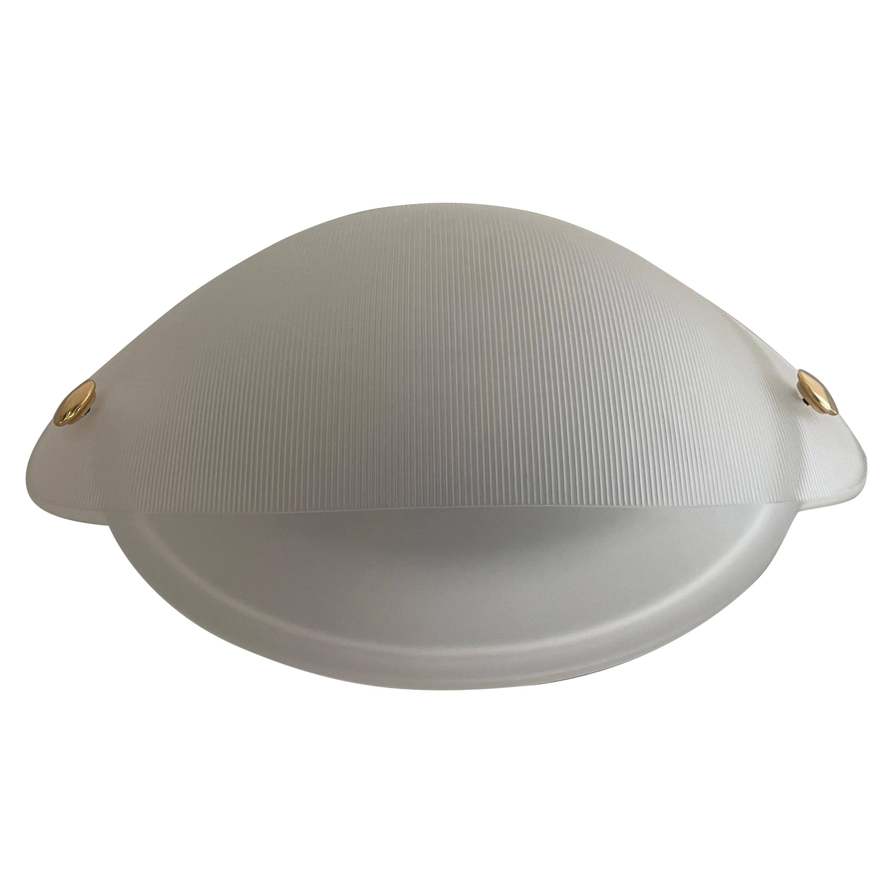 Glass ceiling light in the shape of a turtle shell, 1970s, Germany