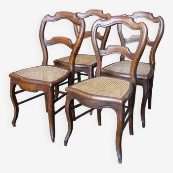 4 Louis Philippe cane chairs