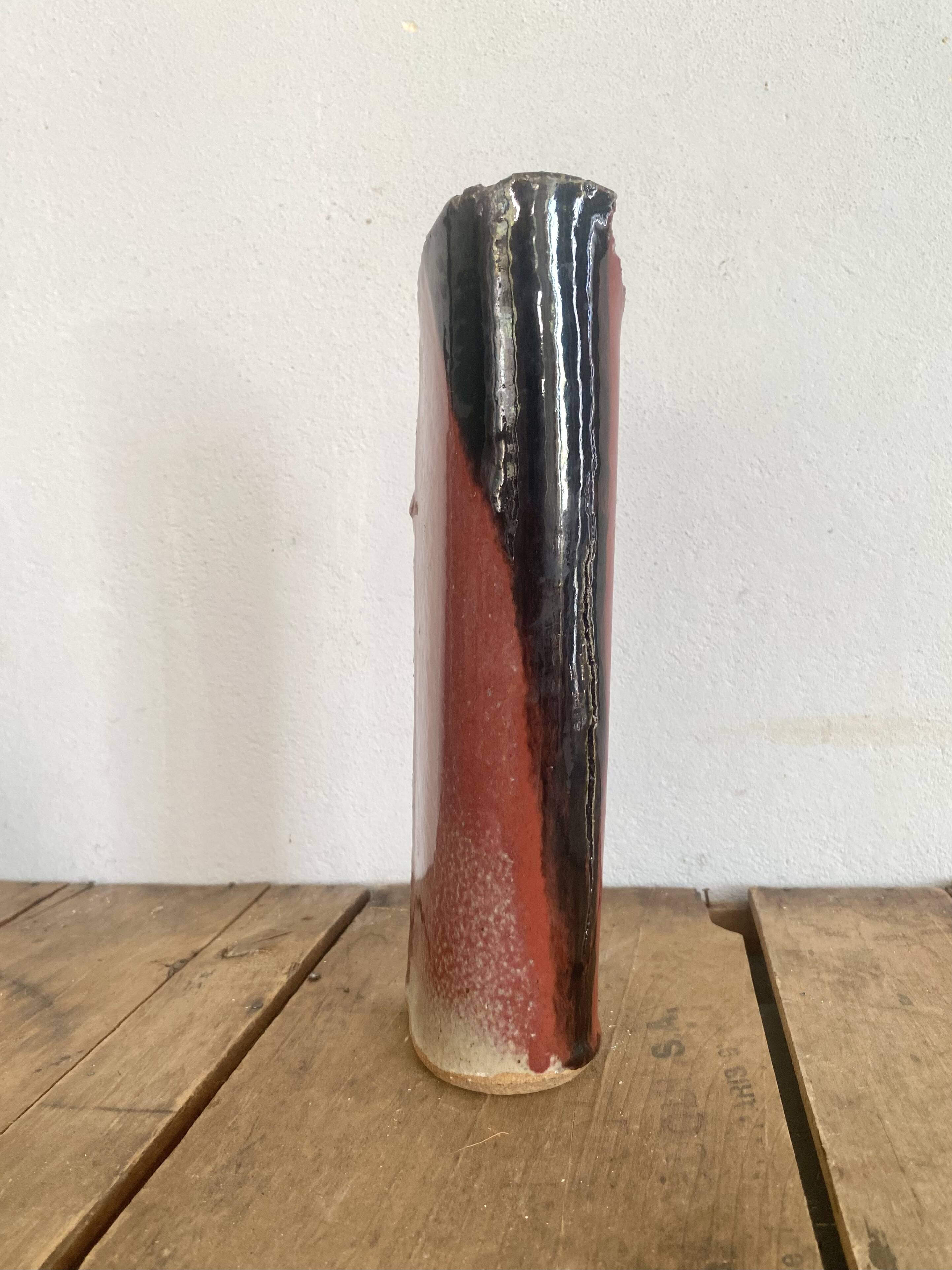 Vase grès vernissé années 80