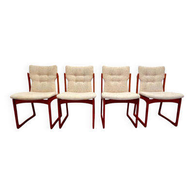 Suite de 4 chaises scandinaves en teck de Vamdrup Stolefabrik