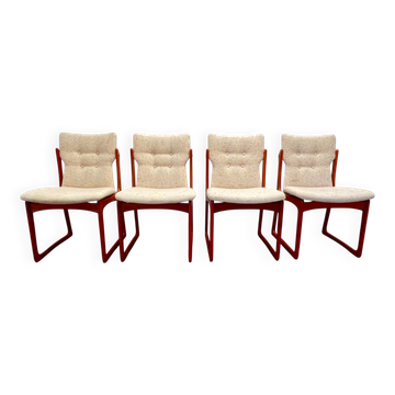 Set of 4 Scandinavian teak chairs by Vamdrup Stolefabrik