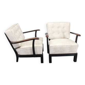 1940s Pair of Restored Thonet Armchairs , Czechoslovakia