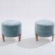 Paire de poufs Garouste & Bonetti Koala velours de mohair 1995