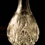 Baccarat crystal water carafe with palmettes and gondola leg