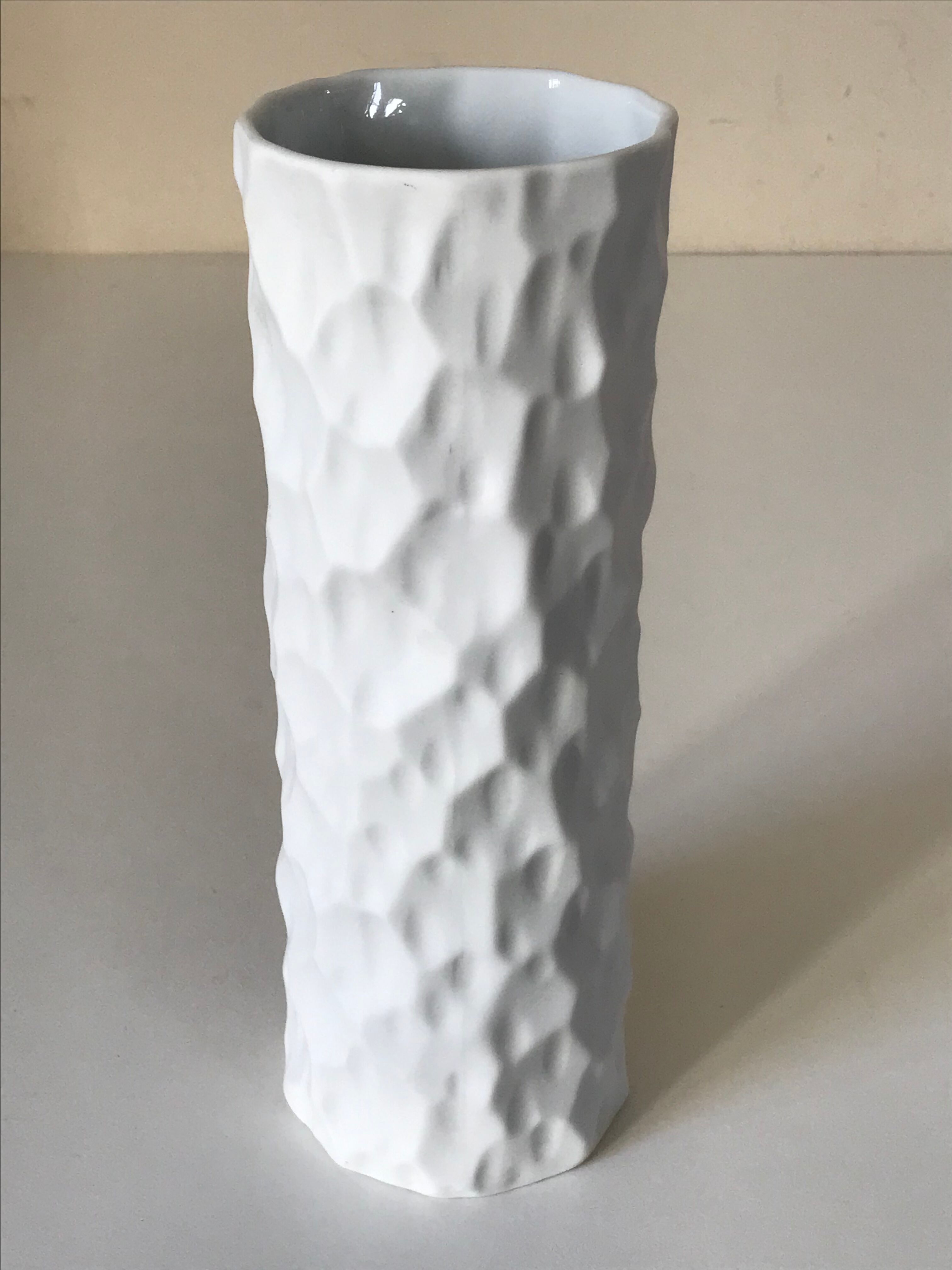 German biscuit vase design years 70