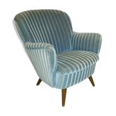 Organic 50 60 years club Chair grey blue Italian design