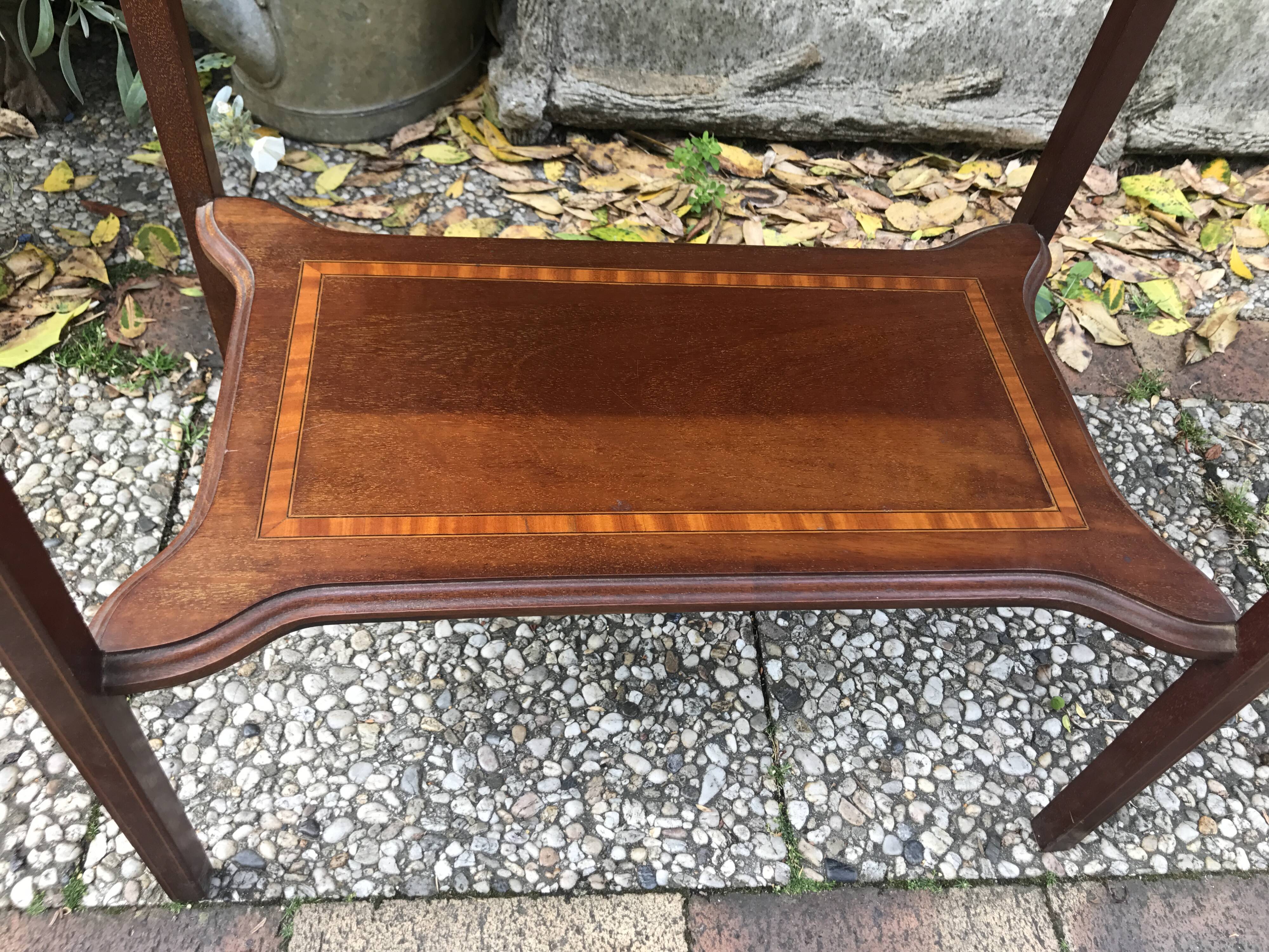 Inlaid console side table