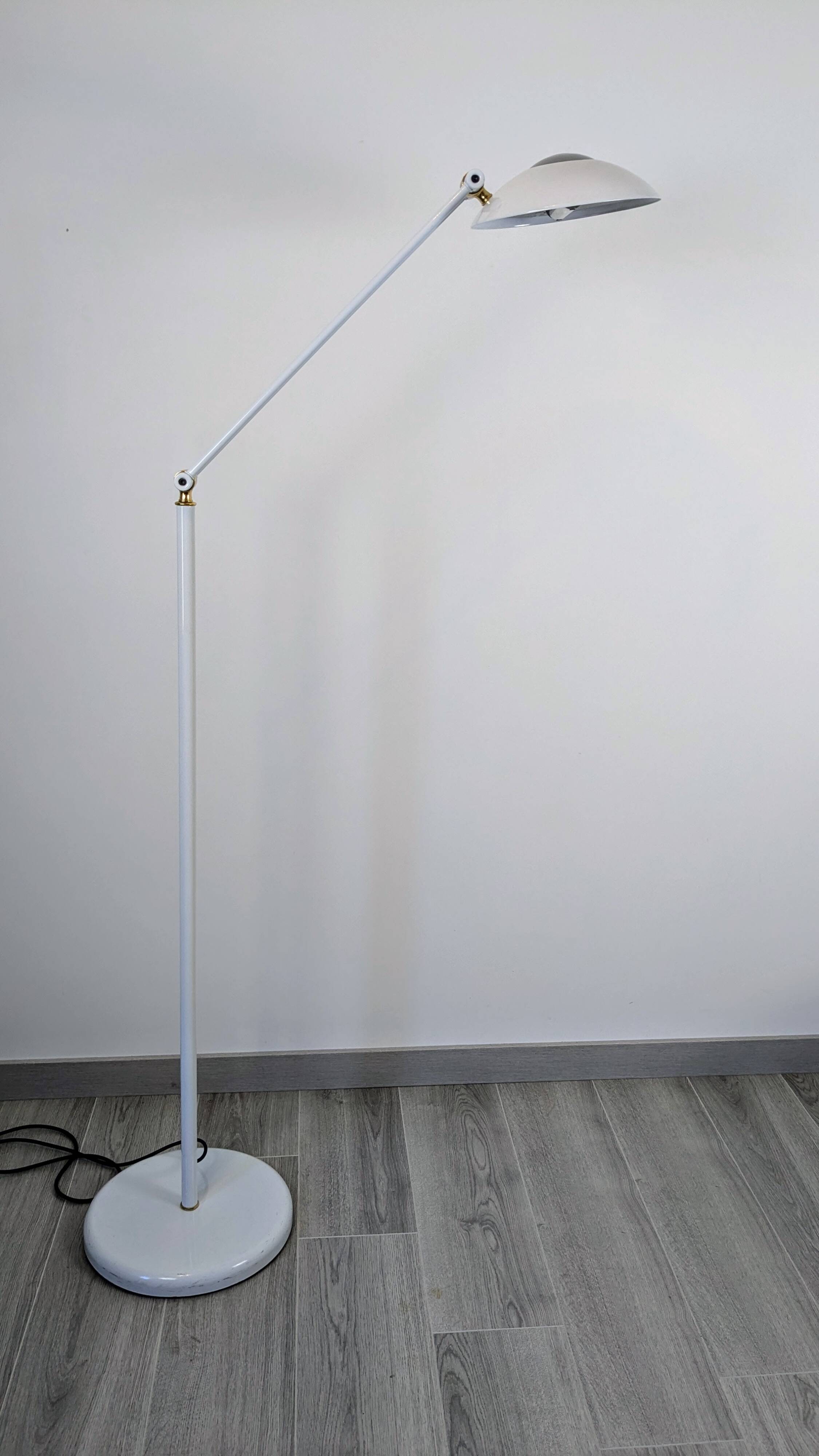Relco Milano floor lamp – Italian design 1980 in white metal