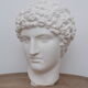 Greek head in matt white plaster