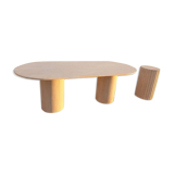 Travertine dining table