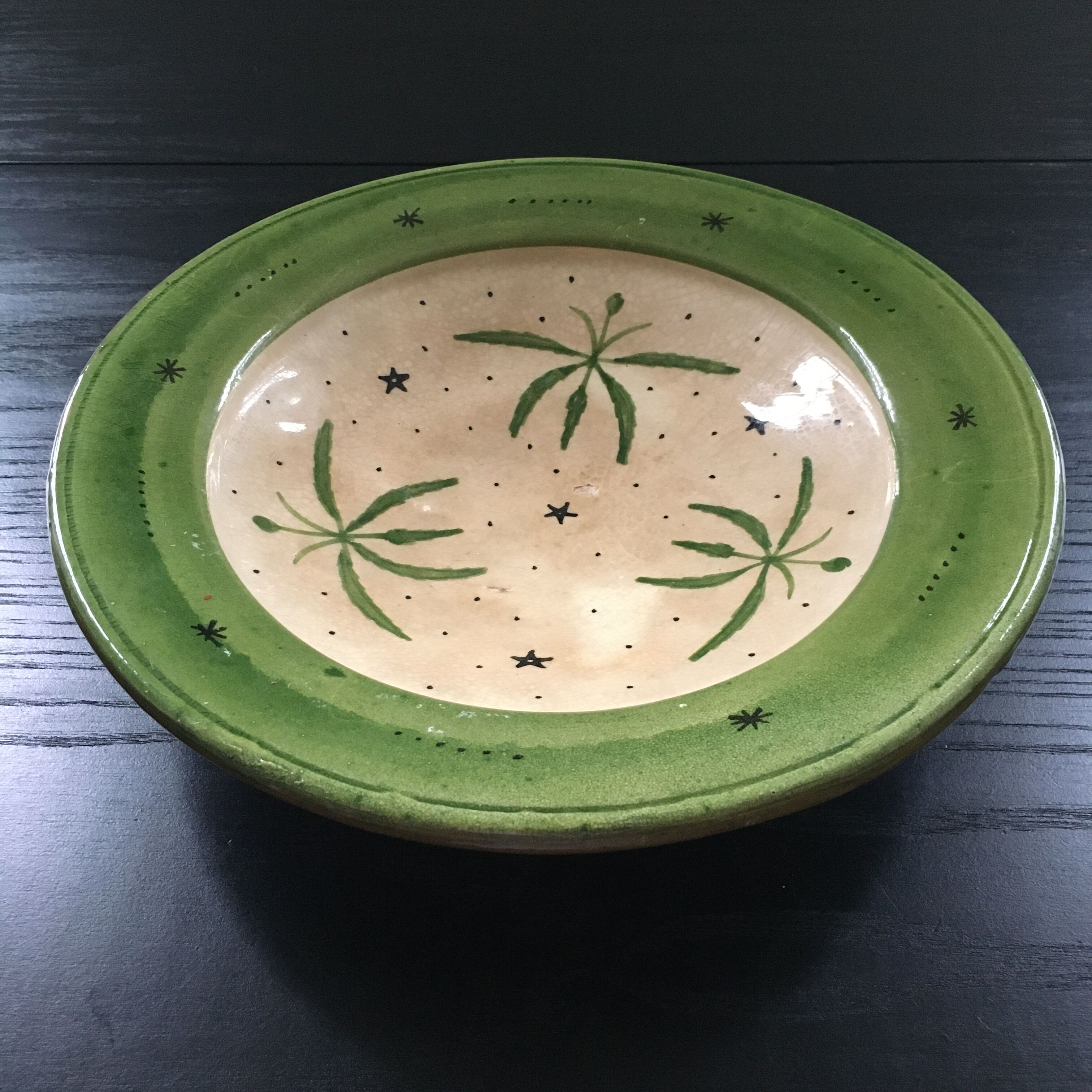 Plat creux oriental décor floral