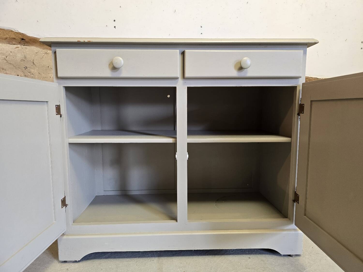 Gray pine sideboard