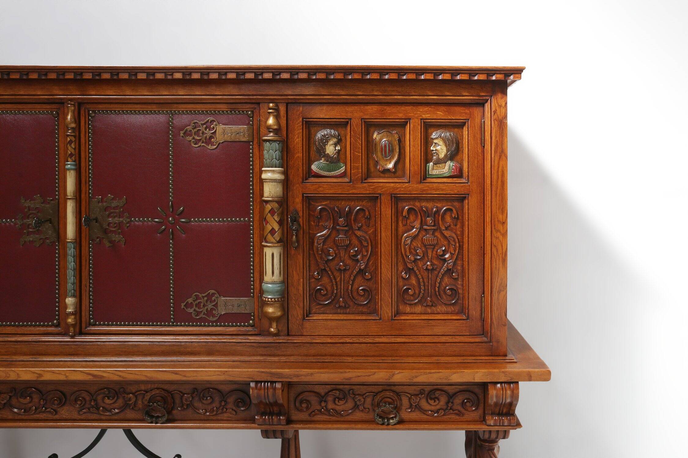 20th century baroque style carved sideboard, Spain ca. 1950