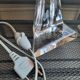 Lampe design , vintage, en cristal de daum et plexiglass, fonctionne - excellent état-