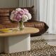 Metal and wood coffee table