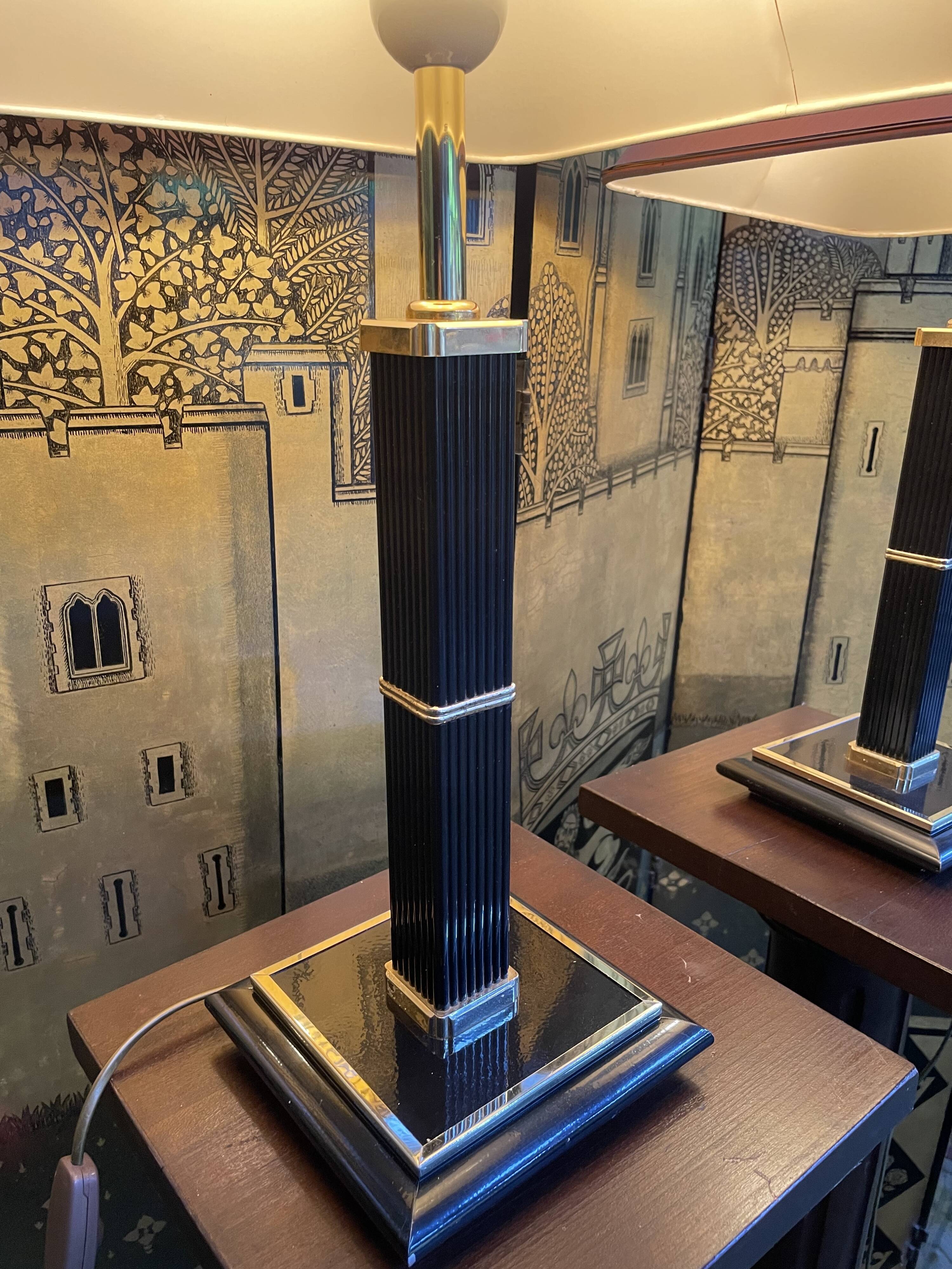 Paire de lampes « Trocadéro » par Robert de Schuytener