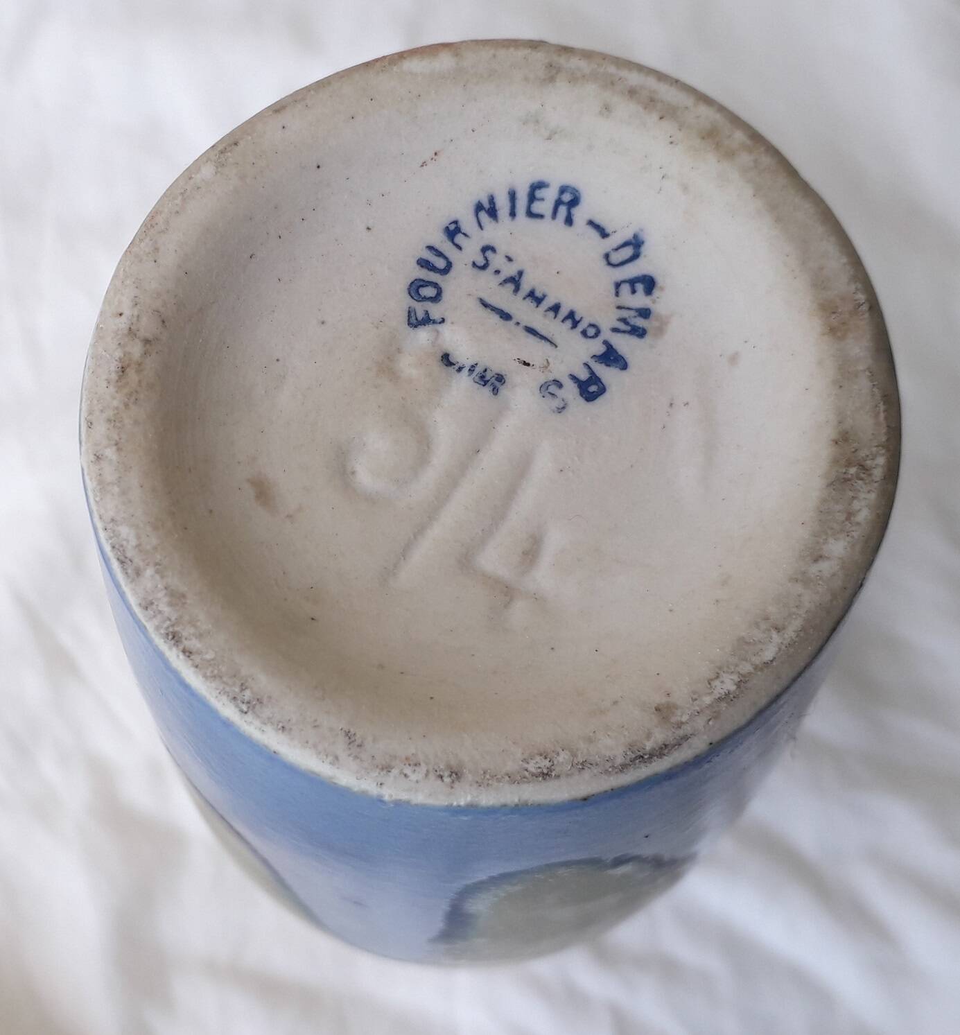 Single-stem vase in stoneware Fournier Demars