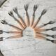 Set of 12 dessert forks in Bakelite 60s-70s