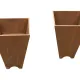 Vintage wooden planter with a minimalist, geometric design