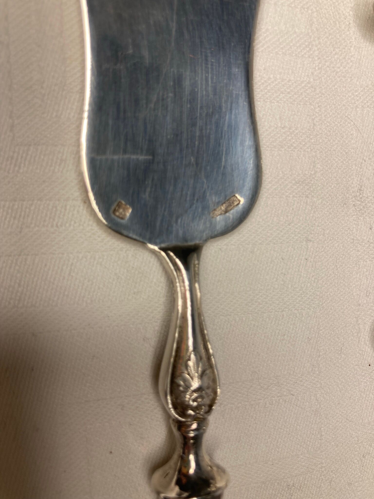 Old candy confectionery service 4 pieces silver metal case XIXth