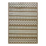 Contemporary geometric beige jute rug 120x160 cm