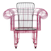 Fauteuil Lady, série Minimalisti, design en fer, Anacleto Spazzapan