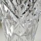 Crystal vase signed Sèvres France, star motifs, crosses, hardwoods