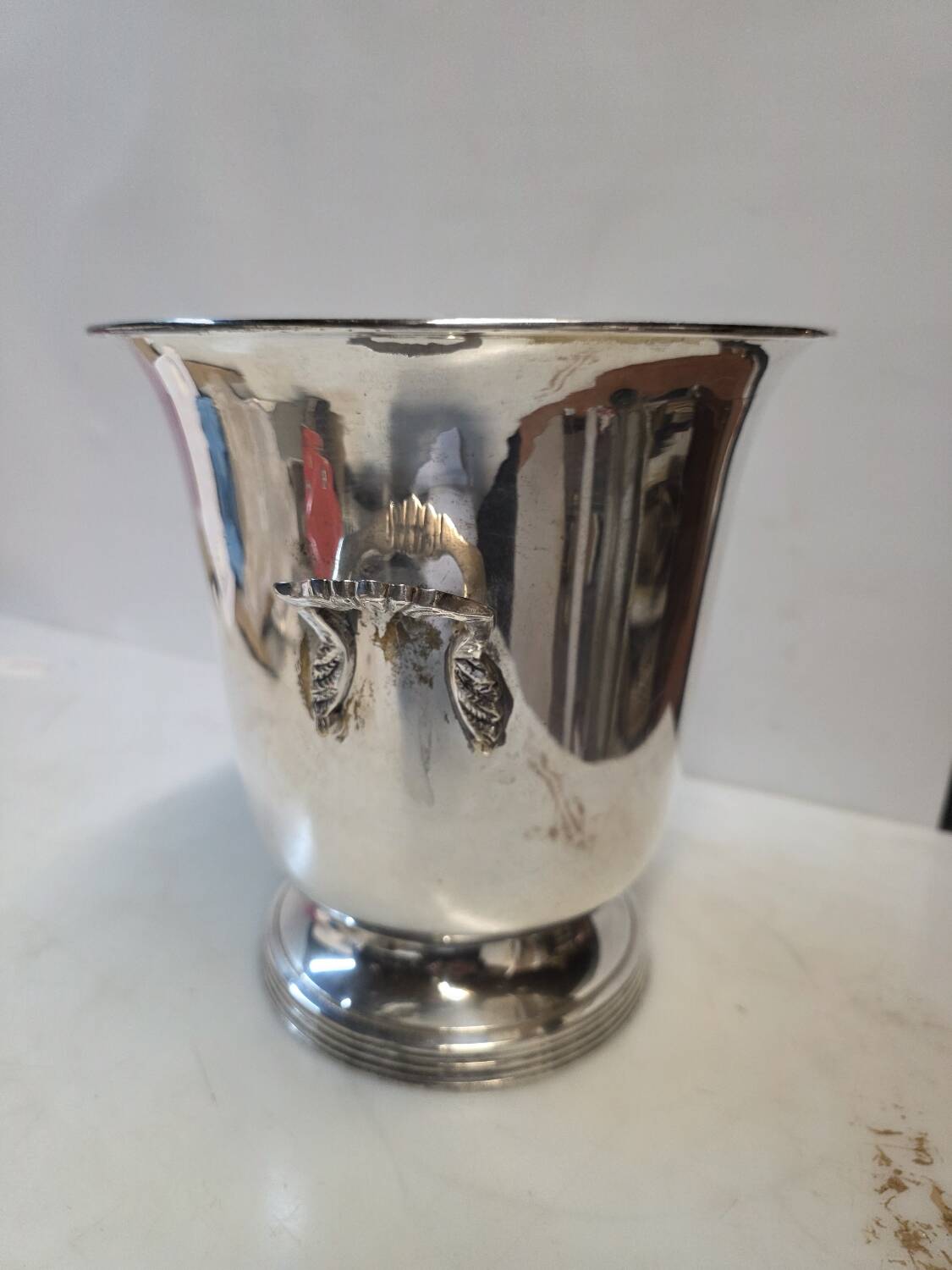 Silver-plated champagne bucket from the mid-20th century.