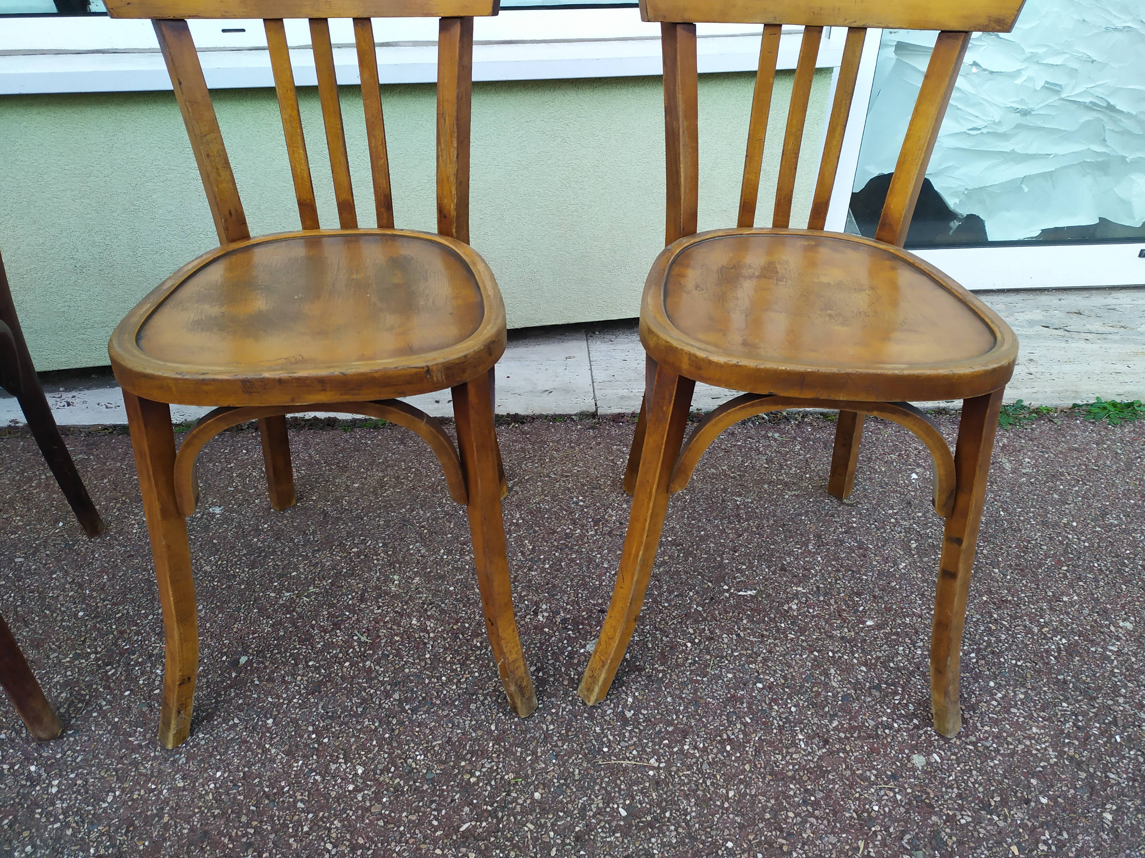 Ensemble de 4 chaises de bistrot - vintage - bar