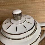 Limoges porcelain teapot or coffee maker with platinum fillet