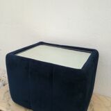 Velvet coffee table, mirror top
