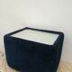 Table basse en velours, plateau miroir