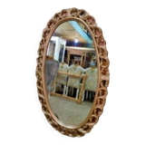 Oval gilded mirror