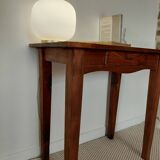 Old solid wood console - drawer - curved line - chic country style