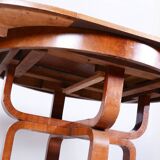 Walnut Art Deco Dining Table, Extendable, by Halabala, UP Závody, Czech, 1920s