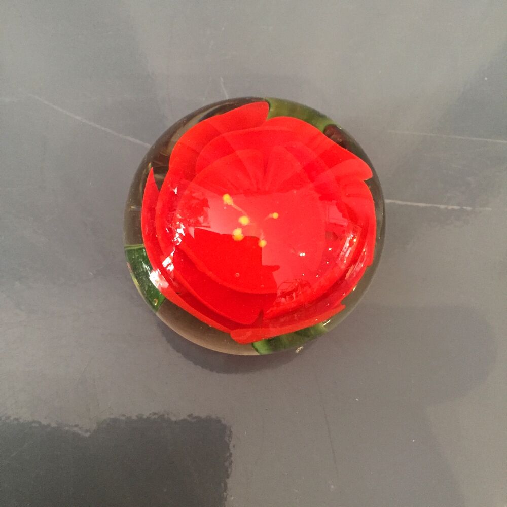 Sulfide paper press fleur rouge deco office