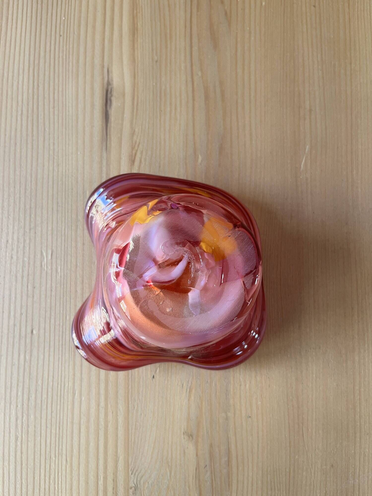 Ashtray or glass blown pocket tray dlg Murano