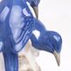 Pied de lampe vintage en porcelaine avec martins-pêcheurs par Wagner & Apel