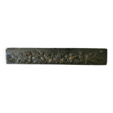 Bas Relief Ancien Chérubins Style Claude Michel Clodion Plâtre Vert