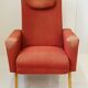 Fauteuil avec repose-pied des années 50